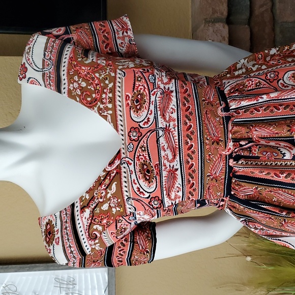 🆕️ Ark & Co. Paisley Print Fit & Flare Dress SIZE: M - Picture 3 of 15